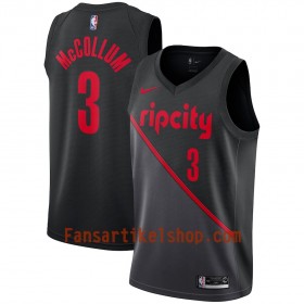 Portland Trail Blazers Trikot C.J. McCollum 3 2018-19 Nike City Edition Schwarz Swingman - Herren